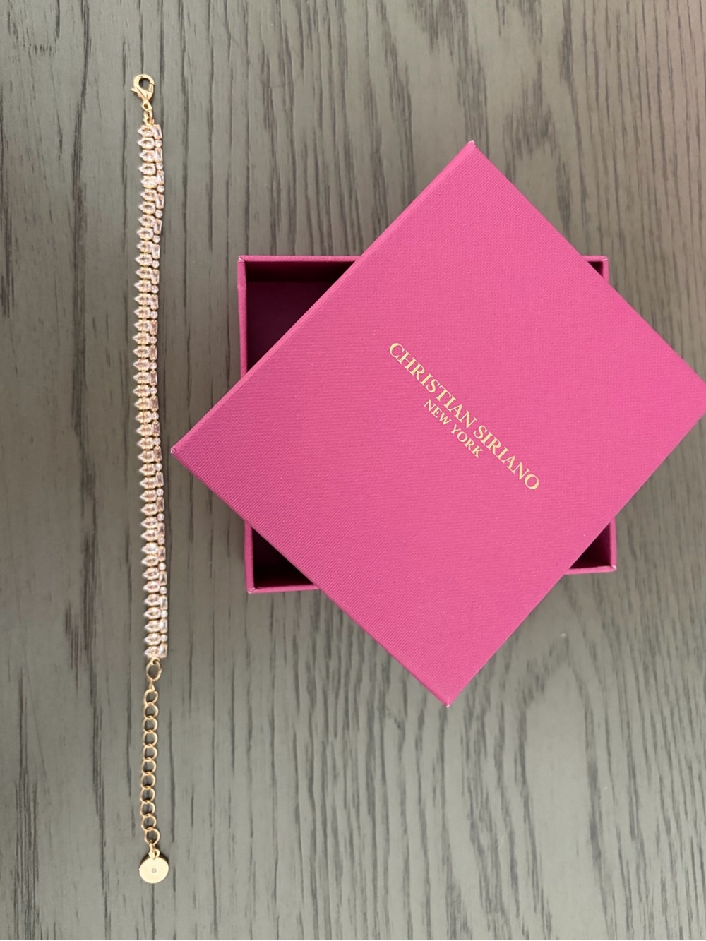 Christian Siriano Gold-Tone Crystal Bracelet